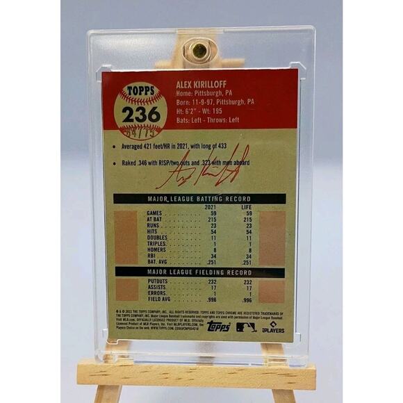 SP 64/75 Alex Kirilloff #236 Topps Chrome Rose Gold Rainbow Refractor 2022 - Picture 6 of 9